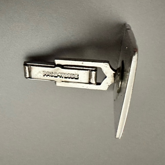 Cuff links and tie clip in silver Native American design. 3 piece vintage set - Picture 4 of 15